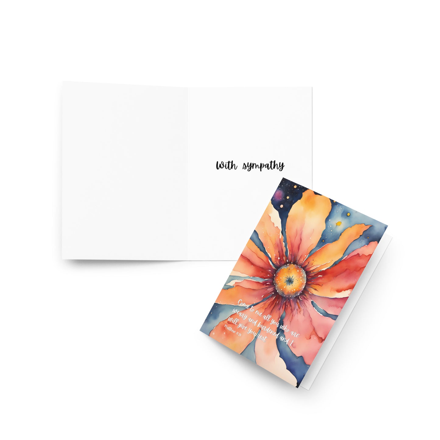 Matthew 11:28 in-sympathy card